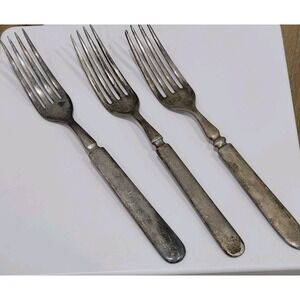 Vtg 1835 R. Wallace & Wallace,  Rodges 12  Silverplate Dinner Forks Lot Of 3